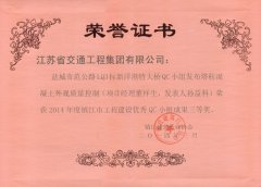 镇江市工程建设优秀QC小组成果三等奖(2014年度)